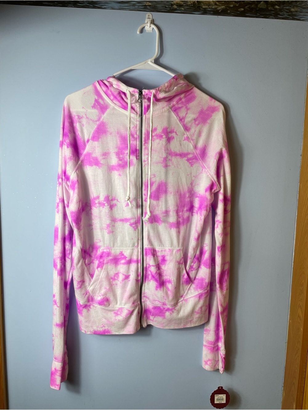 So Core Pink Tie-Dye Zip-Up Hoodie